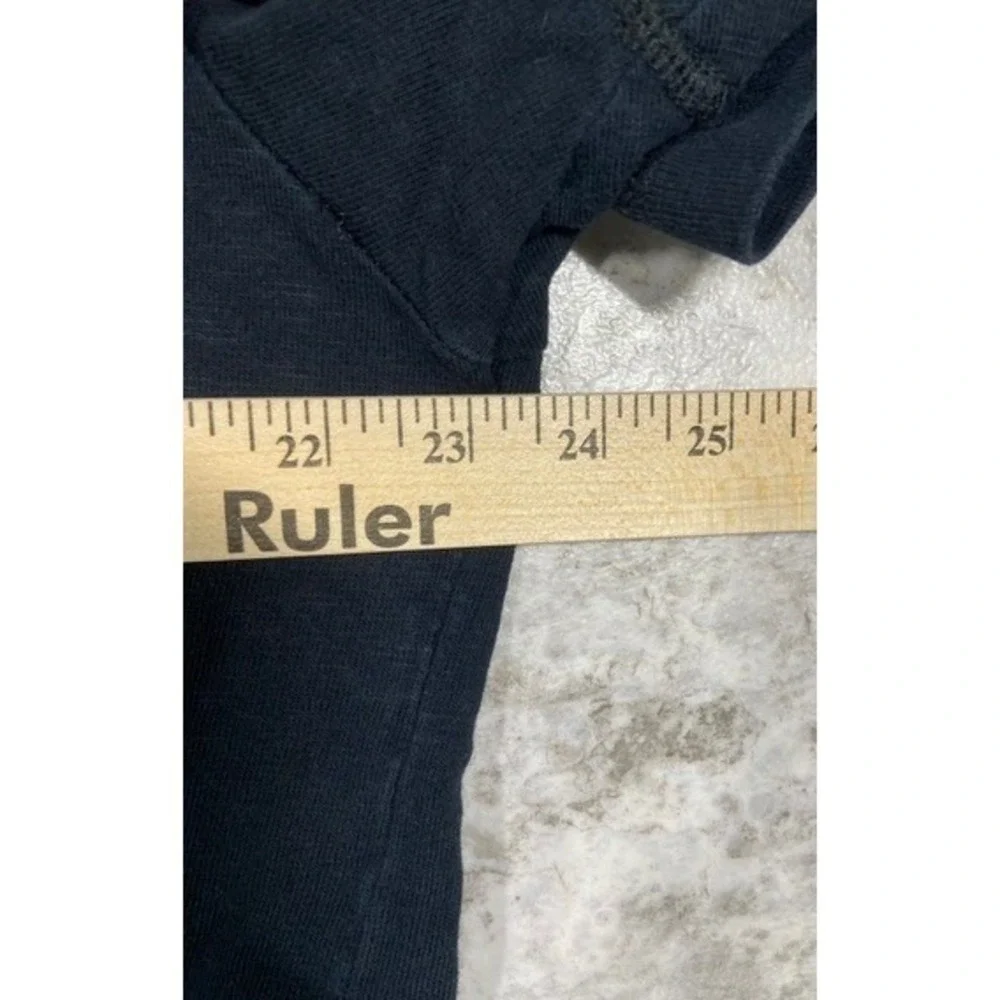 True Religion Men's Short Sleeve Henley Shirt Black Cotton Logo XL